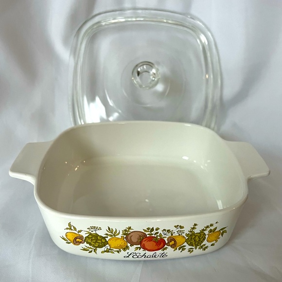Corningware Vintage Spice of Life L’Echalote 1 Liter Casserole A-1-B Square Lid - Picture 3 of 14